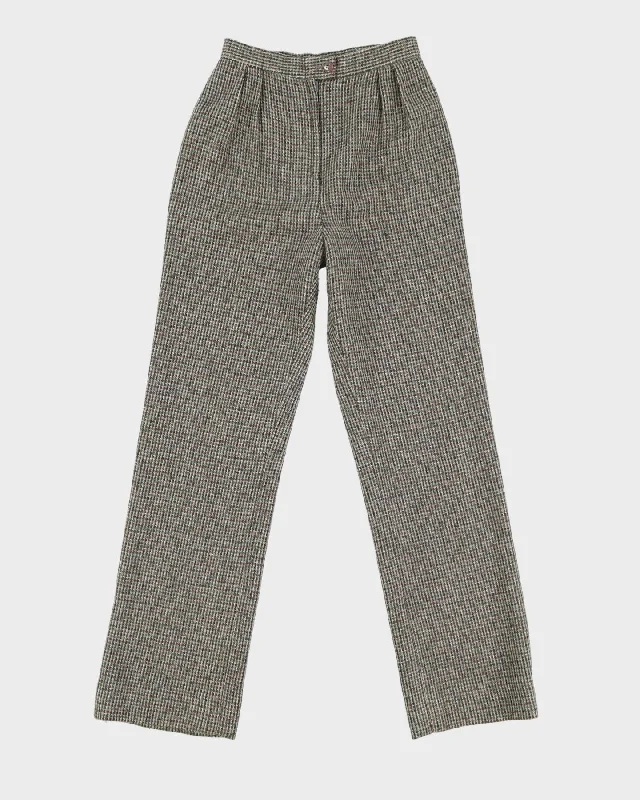 1980s Wool Tweed High Waisted Trousers - XS Trousers Mesh Breathable Trousers Mesh Breathable