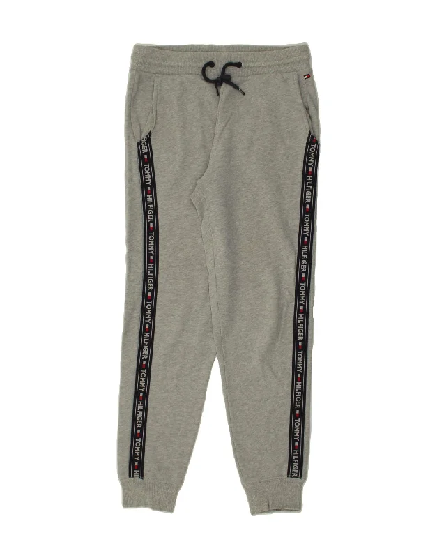 TOMMY HILFIGER Mens Graphic Tracksuit Trousers Joggers Small Grey Cotton Trousers Leather Faux Trousers Leather Faux TOMMY HILFIGER Mens Graphic Tracksuit Trousers Joggers Small Grey Cotton Trousers Leather Faux Trousers Leather Faux