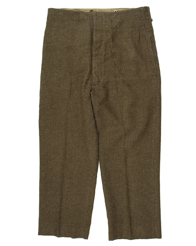 1962 Vintage Post-WW2 Canadian Army M1954 Serge Wool Trousers - 40" Trousers Trousers Formal Trousers Trousers Formal