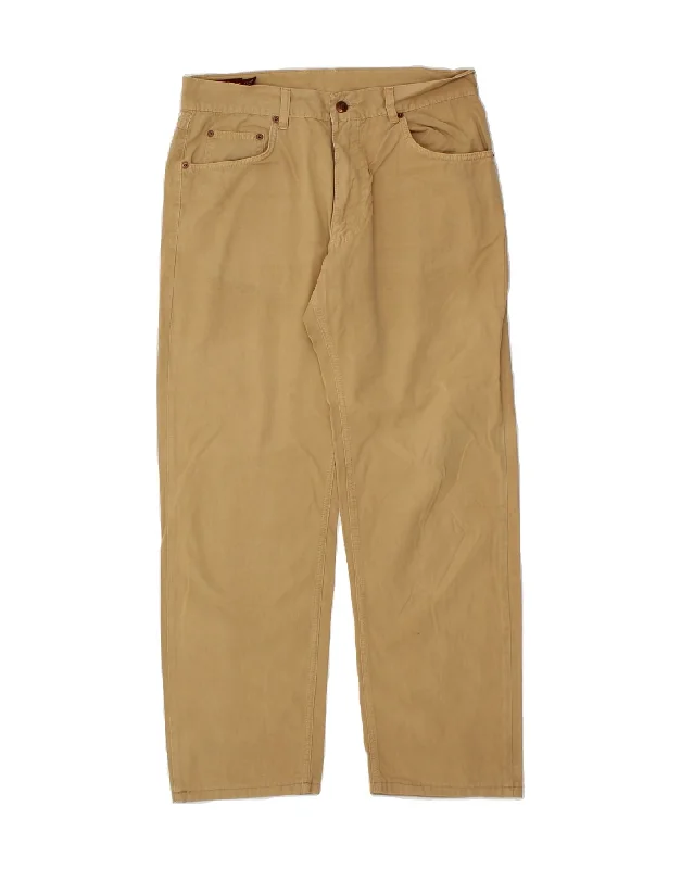 MARLBORO CLASSICS Mens Straight Casual Trousers W34 L29 Beige Cotton Wide Leg Loose Fit Mid Waist Wide Leg Loose Fit Mid Waist MARLBORO CLASSICS Mens Straight Casual Trousers W34 L29 Beige Cotton Wide Leg Loose Fit Mid Waist Wide Leg Loose Fit Mid Waist