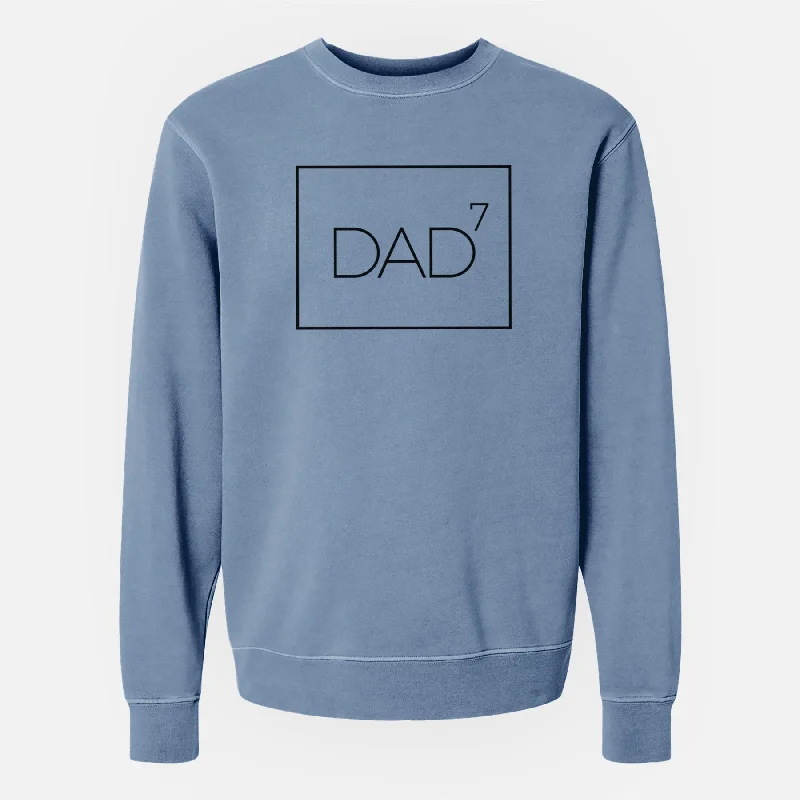 Dad to the 7th Power Boxed - Unisex Pigment Dyed Crew Sweatshirt Hoodie with Front Slit Layering Stylish Hoodie with Front Slit Layering Stylish Dad to the 7th Power Boxed - Unisex Pigment Dyed Crew Sweatshirt Hoodie with Front Slit Layering Stylish Hoodie with Front Slit Layering Stylish