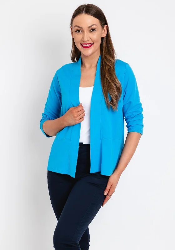 Rabe Short Open Cardigan, Blue Lightweight Heavyweight Midweight Lightweight Heavyweight Midweight