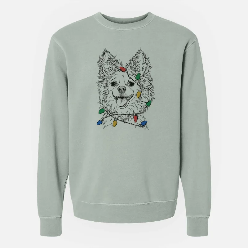 Christmas Lights Jasper the Pomchi - Unisex Pigment Dyed Crew Sweatshirt Hoodie with Illustration Artistic Creative Hoodie with Illustration Artistic Creative Christmas Lights Jasper the Pomchi - Unisex Pigment Dyed Crew Sweatshirt Hoodie with Illustration Artistic Creative Hoodie with Illustration Artistic Creative