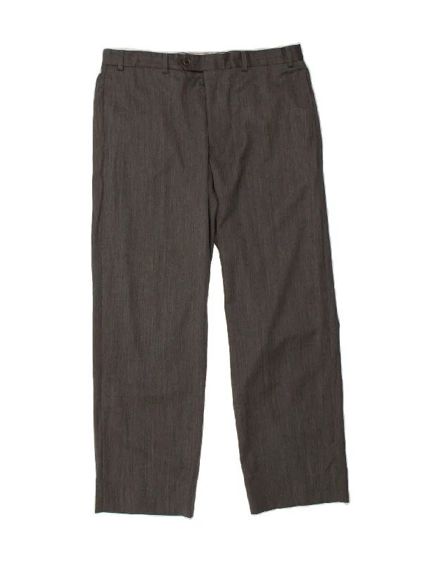 BROOKS BROTHERS Mens 346 Straight Suit Trousers W35 L30 Grey Wool Trousers stylish modern Trousers stylish modern BROOKS BROTHERS Mens 346 Straight Suit Trousers W35 L30 Grey Wool Trousers stylish modern Trousers stylish modern