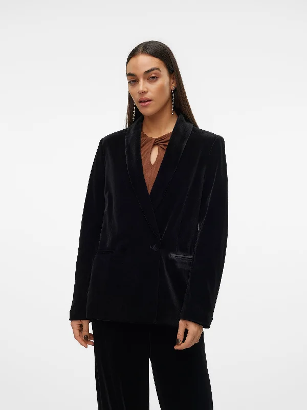 Γυναικείο blazer βελούδο VMALLISON LS VELVET BLAZER 10321445 | 10321445 Women's Simple Blazer