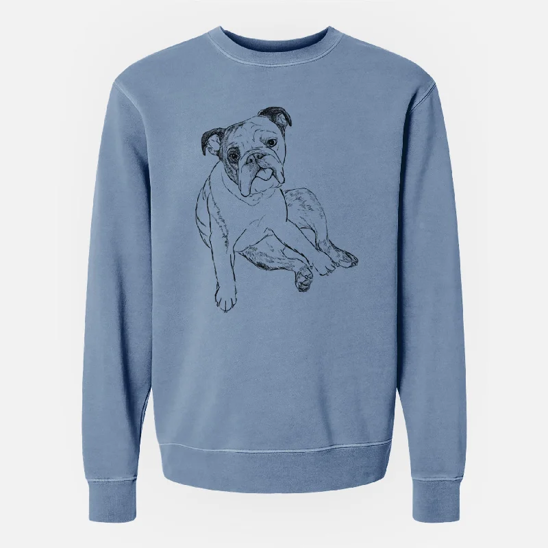 Doodled Gemma the English Bulldog - Unisex Pigment Dyed Crew Sweatshirt Hoodie with Relaxed Fit Easy Casual Hoodie with Relaxed Fit Easy Casual Doodled Gemma the English Bulldog - Unisex Pigment Dyed Crew Sweatshirt Hoodie with Relaxed Fit Easy Casual Hoodie with Relaxed Fit Easy Casual