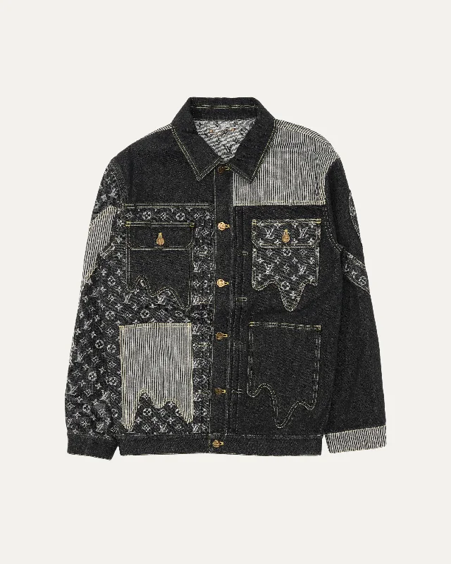 Nigo Made Crazy Denim Workwear Jacket Embroidered Jacket Appliqued Jacket Beaded Jacket Embroidered Jacket Appliqued Jacket Beaded Jacket