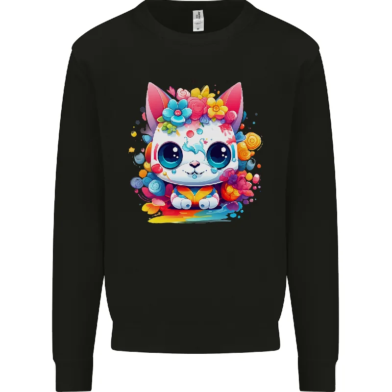 Cute Kawaii Cat Mens Sweatshirt Jumper Hoodie with Hem Ribbing Snug Secure Hoodie with Hem Ribbing Snug Secure Cute Kawaii Cat Mens Sweatshirt Jumper Hoodie with Hem Ribbing Snug Secure Hoodie with Hem Ribbing Snug Secure