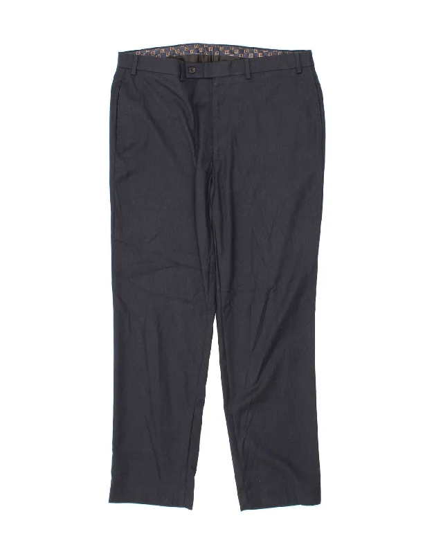 RALPH LAUREN Mens Slim Suit Trousers W36 L32 Navy Blue Polyester Trousers stylish elegant Trousers stylish elegant RALPH LAUREN Mens Slim Suit Trousers W36 L32 Navy Blue Polyester Trousers stylish elegant Trousers stylish elegant