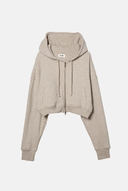 BABYDOLL CROP ZIP HOODIE Hoodie with Oversized Fit Loose Comfortable Hoodie with Oversized Fit Loose Comfortable