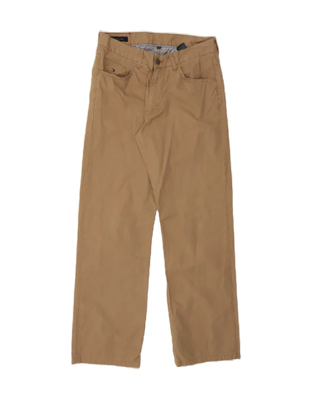 TOMMY HILFIGER Mens Straight Casual Trousers W32 L32 Brown Cotton Trousers Striped Patterned Trousers Striped Patterned TOMMY HILFIGER Mens Straight Casual Trousers W32 L32 Brown Cotton Trousers Striped Patterned Trousers Striped Patterned