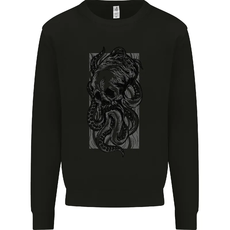 Cthulhu Octopus Kraken Octoskull Mens Sweatshirt Jumper Graphic Hoodie Design Print Graphic Hoodie Design Print