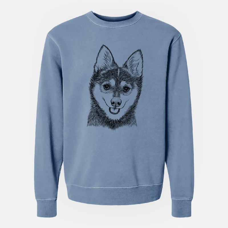 Bare Posey the Alaskan Klee Kai - Unisex Pigment Dyed Crew Sweatshirt Graphic Hoodie Design Print Graphic Hoodie Design Print Bare Posey the Alaskan Klee Kai - Unisex Pigment Dyed Crew Sweatshirt Graphic Hoodie Design Print Graphic Hoodie Design Print