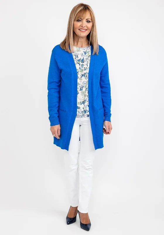 b.young Nonina Long Open Cardigan, Strong Blue Long Cardigan Short Cardigan Medium Cardigan Long Cardigan Short Cardigan Medium Cardigan