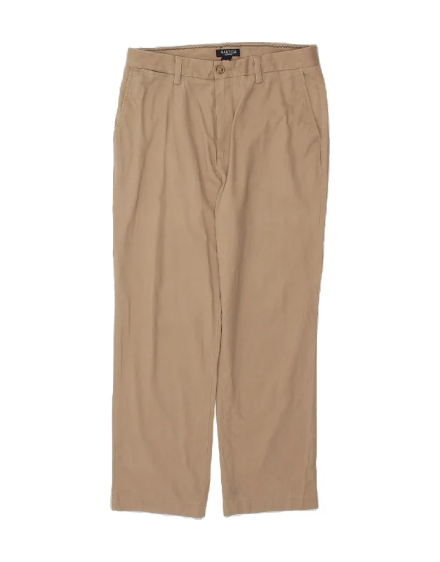 NAUTICA Mens Clipper Straight Chino Trousers W33 L30 Beige Cotton Trousers Travel Practical Trousers Travel Practical NAUTICA Mens Clipper Straight Chino Trousers W33 L30 Beige Cotton Trousers Travel Practical Trousers Travel Practical