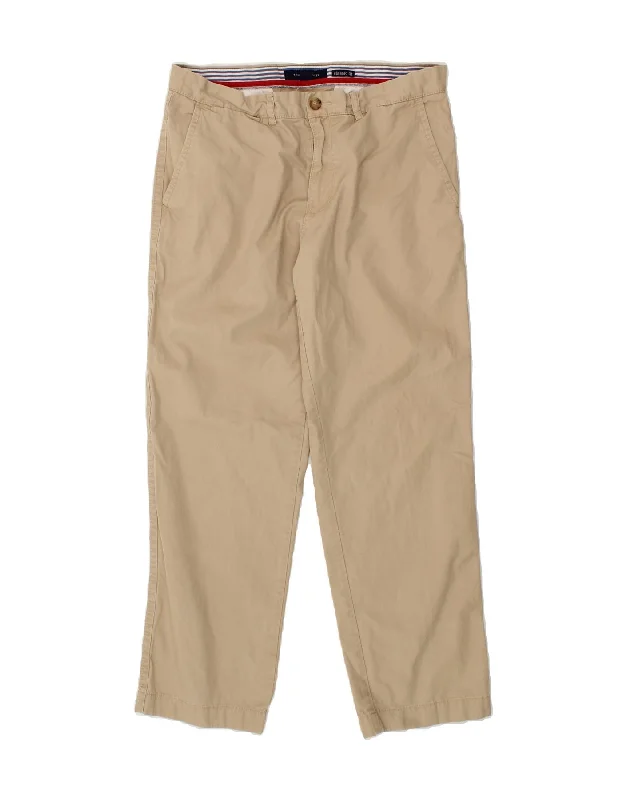 TOMMY HILFIGER Mens Classic Fit Straight Chino Trousers W33 L30 Beige Trousers Culottes Wide Leg Trousers Culottes Wide Leg TOMMY HILFIGER Mens Classic Fit Straight Chino Trousers W33 L30 Beige Trousers Culottes Wide Leg Trousers Culottes Wide Leg