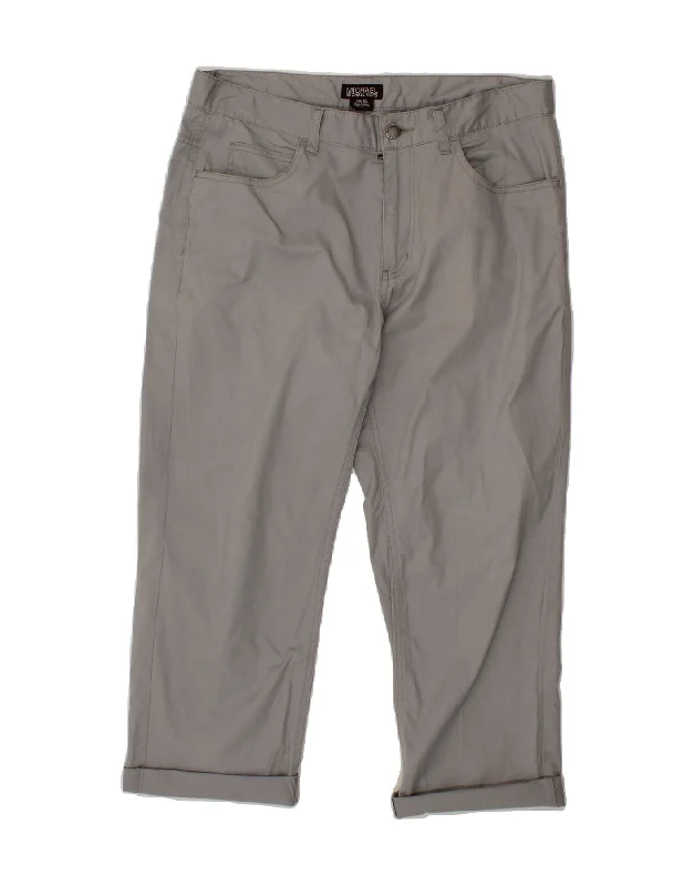 MICHAEL KORS Mens Straight Cropped Trousers W34 L23 Grey Cotton Trousers Chinos Classic Trousers Chinos Classic MICHAEL KORS Mens Straight Cropped Trousers W34 L23 Grey Cotton Trousers Chinos Classic Trousers Chinos Classic