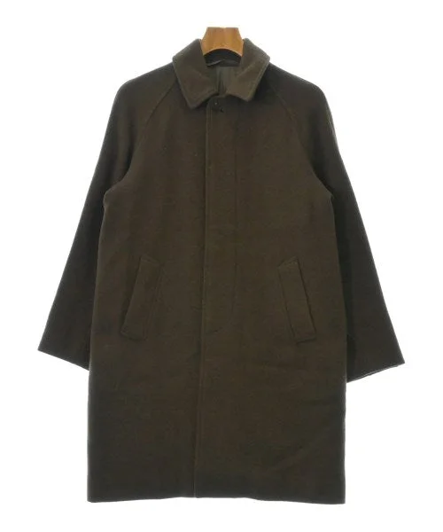 COMOLI Soutien collar coats Herringbone Houndstooth Plaid