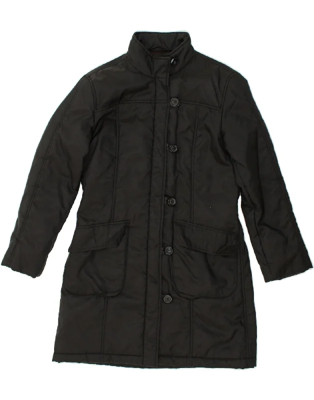 FAY Womens Padded Coat UK 14 Medium Brown Polyamide Boat Shawl Notched