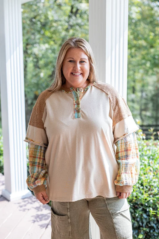Little Details Khaki Knit Top Boat Neck Knit Top