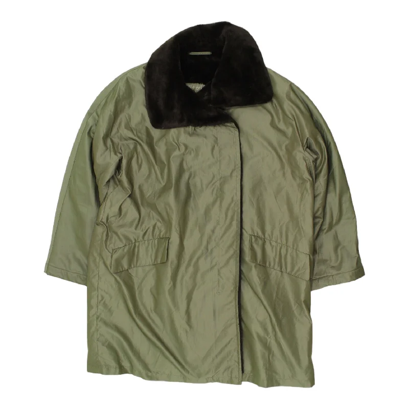 Allegri Womens Green Pile Lined Nylon Coat | Vintage High End Luxury Designer Vest Waistcoat Gilet Allegri Womens Green Pile Lined Nylon Coat | Vintage High End Luxury Designer Vest Waistcoat Gilet