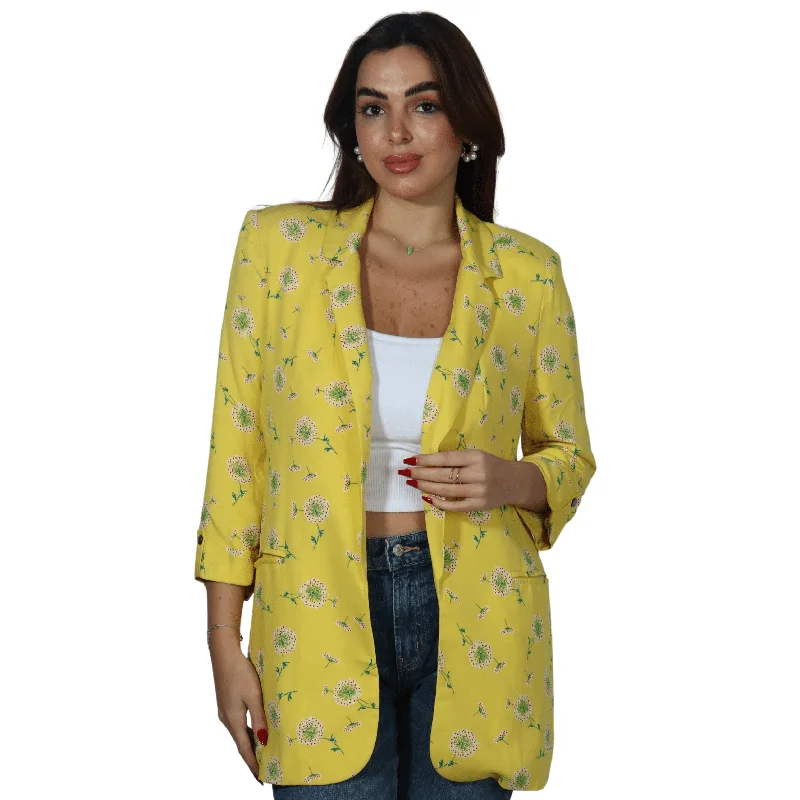 ART LOVE - Flower print blazer Women's Unique Blazer