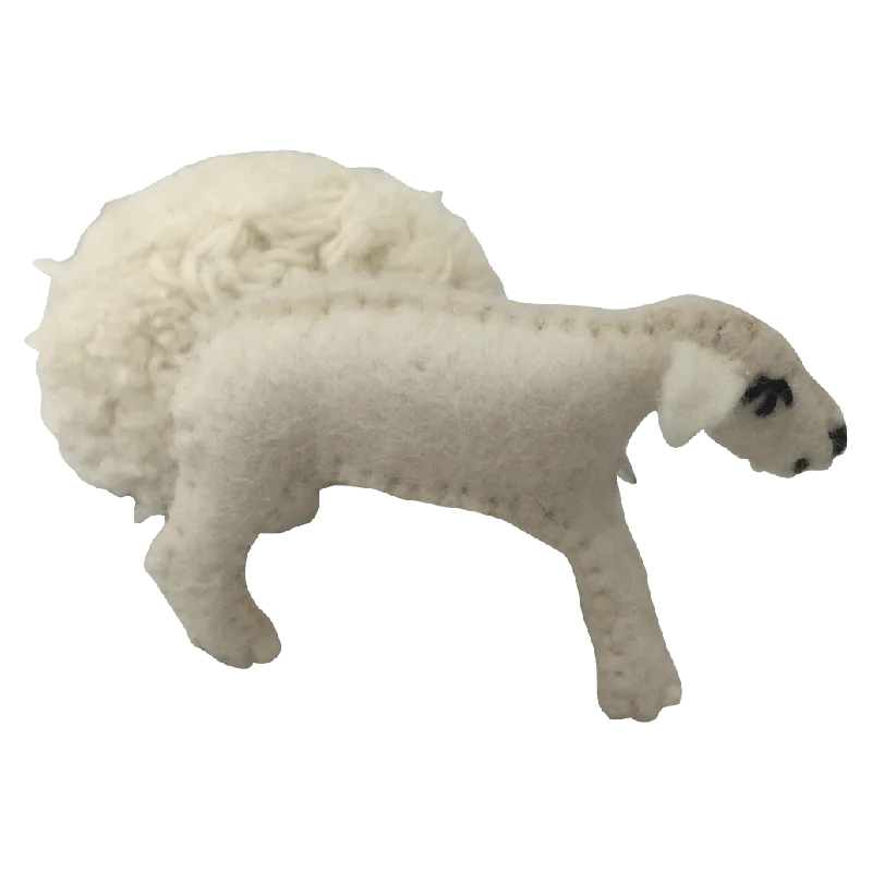 Felt Sheep (with Removable Coat) Hook-and-Loop Buckled Tied