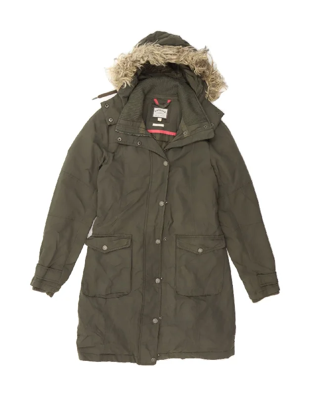 FAT FACE Womens Hooded Windbreaker Coat UK 8 Small Green Polyester Sleeveless Short Sleeve Long Sleeve FAT FACE Womens Hooded Windbreaker Coat UK 8 Small Green Polyester Sleeveless Short Sleeve Long Sleeve