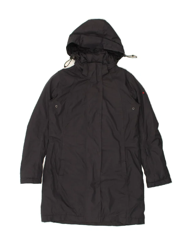 CANADIAN Womens Hooded Padded Coat UK 6 XS Navy Blue Nylon Trim Padded Insulated