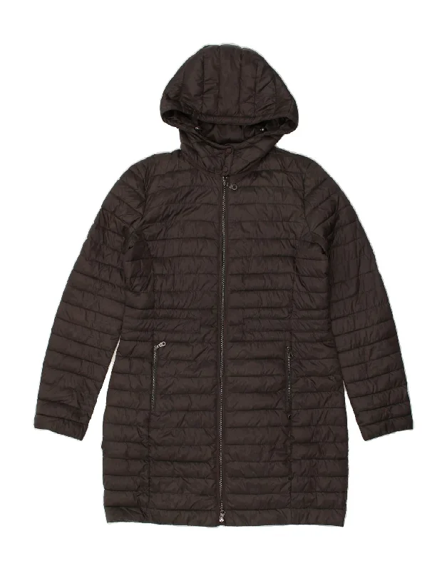 MASSIMO DUTTI Womens Hooded Padded Coat UK 16 Large Grey Polyester Nylon Polyester Spandex MASSIMO DUTTI Womens Hooded Padded Coat UK 16 Large Grey Polyester Nylon Polyester Spandex