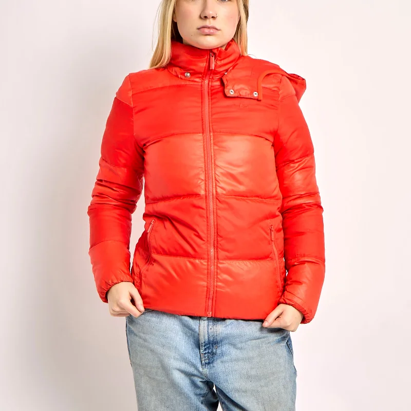 Adidas Hooded Puffer Coat - S Quilted Jacket Anorak Windbreaker