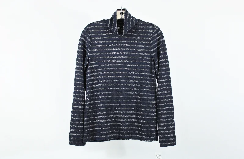 Banana Republic Mock Neck Striped Knit Top | XS Affordable Knit Blouse