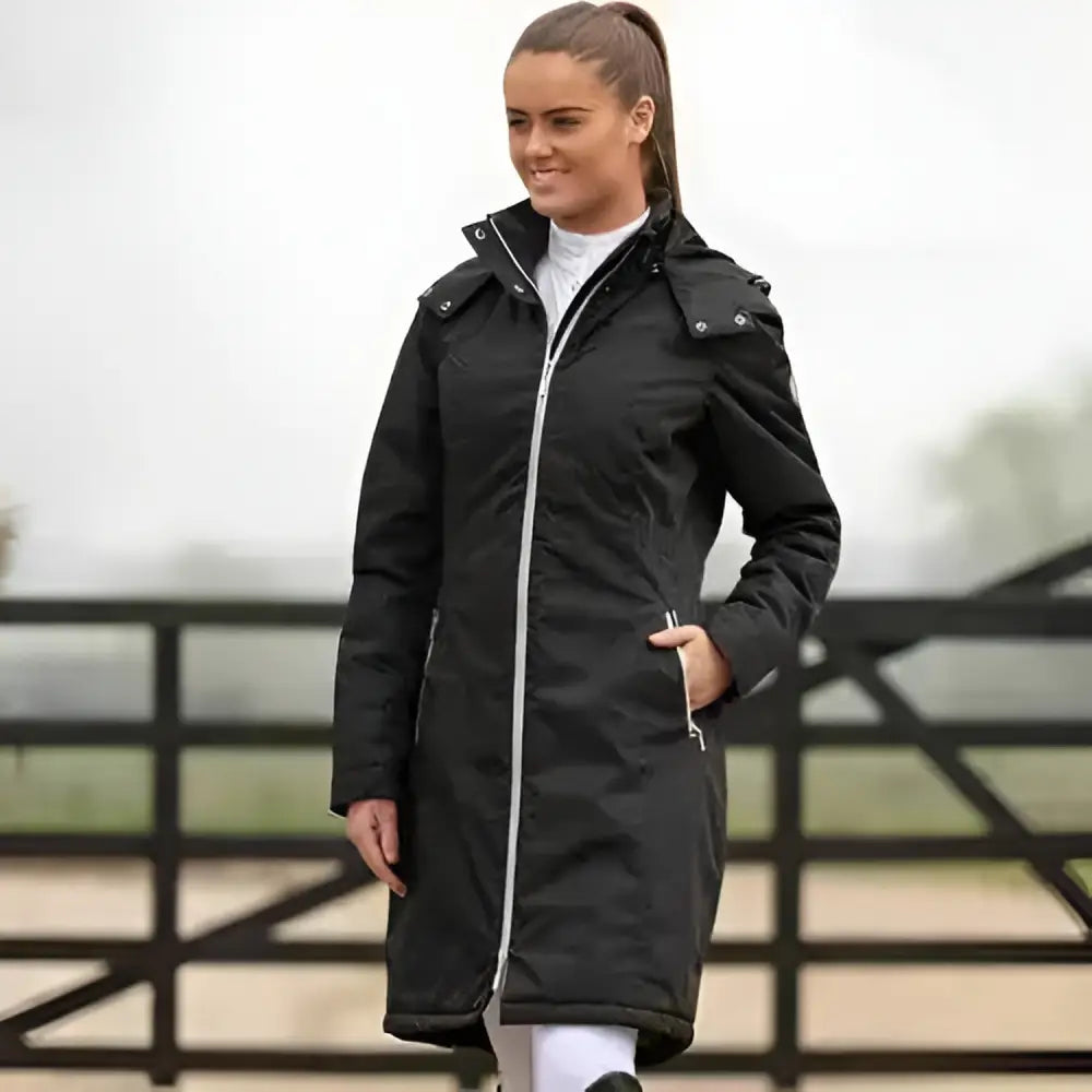 Mark Todd Long Winter Waterproof Performance Coat Embroidered Appliqued Beaded