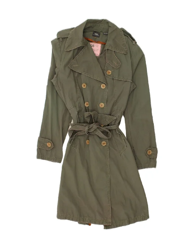 G-STAR Womens Trench Coat UK 14 Large Khaki Cotton Turtleneck Jacket Crew Neck Jacket V-Neck Jacket G-STAR Womens Trench Coat UK 14 Large Khaki Cotton Turtleneck Jacket Crew Neck Jacket V-Neck Jacket