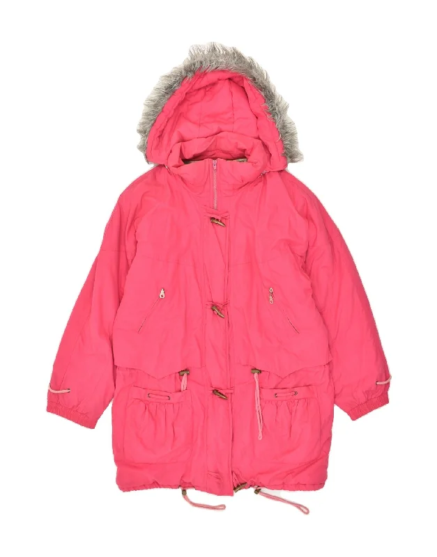 WINNER Womens Hooded Duffle Coat UK 18 XL Pink Boat Shawl Notched