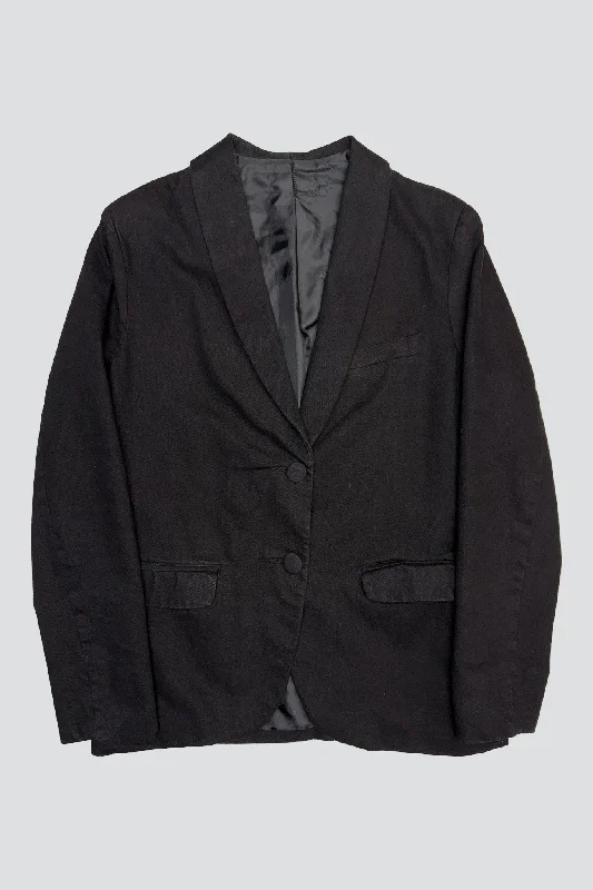 Black Denim Blazer Women's Leather Blazer