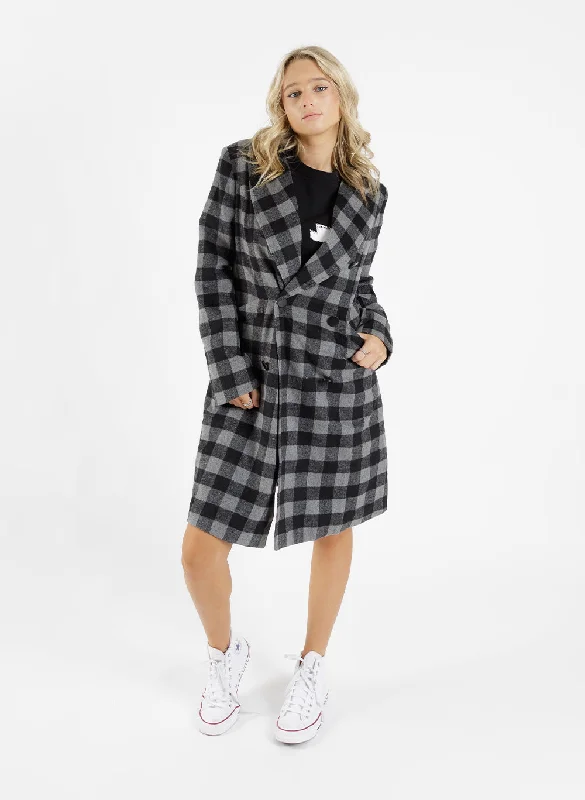 Central Park Coat Off-the-Shoulder Jacket Double-Breasted Coat Single-Breasted Coat