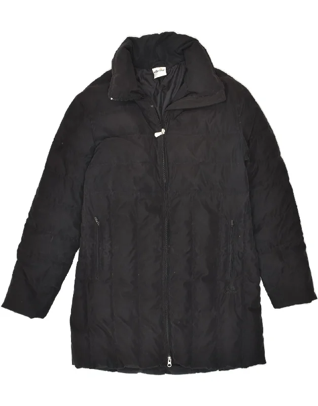 ELLESSE Womens Padded Coat UK 14 Large Black Polyester Hooded Caped Scarf
