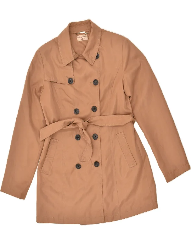 MARLBORO CLASSICS Womens Trench Coat UK 14 Medium Brown Polyester Coat Overcoat Trench Coat MARLBORO CLASSICS Womens Trench Coat UK 14 Medium Brown Polyester Coat Overcoat Trench Coat