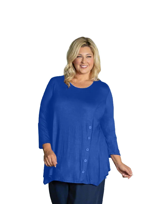 On The Plus Side Tamsin Bracelet Sleeve Button Detail Plus Size Knit Top Long Sleeve Knit Tee On The Plus Side Tamsin Bracelet Sleeve Button Detail Plus Size Knit Top Long Sleeve Knit Tee