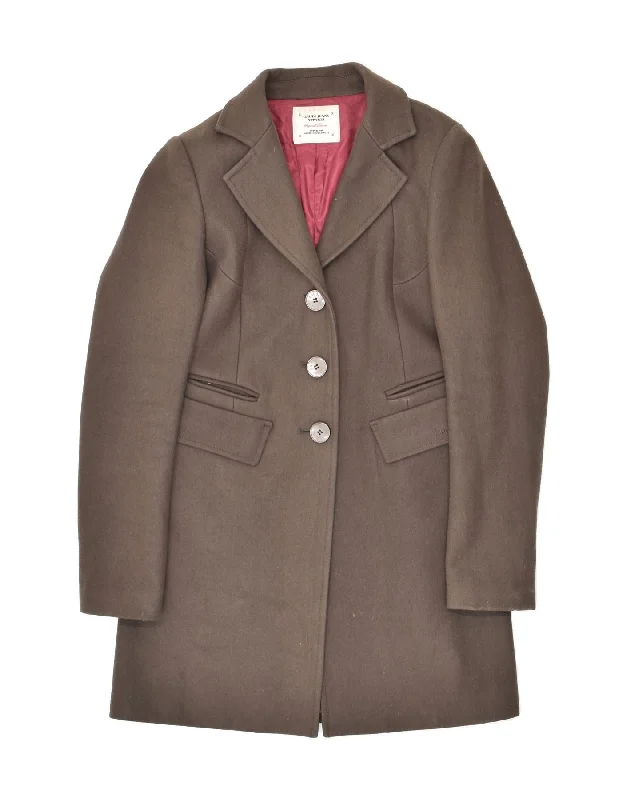 GAUDI Womens Chesterfield Coat IT 44 Medium Grey Polyester Chenille Brocade Lace