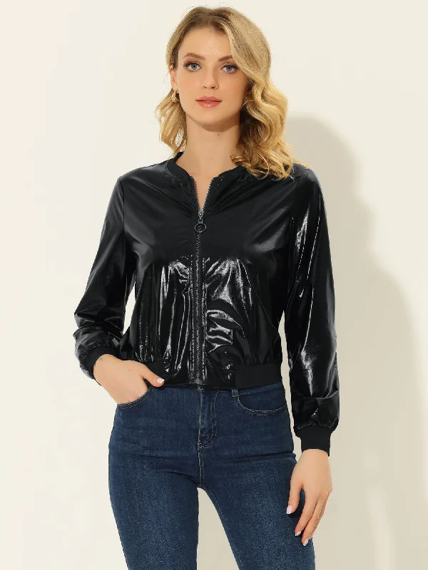 Holographic Shimmering Metallic Lightweight Bomber Jacket Lace Jacket Ribbed Jacket Sequined Jacket Lace Jacket Ribbed Jacket Sequined Jacket