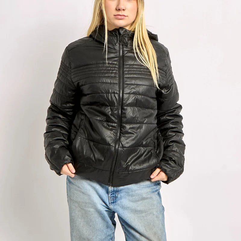 Adidas Light Puffer Coat - M Raincoat Turtleneck Coat Wrap Coat