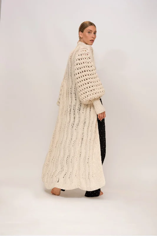 Lydia Cashmere Coat Boat Neck Jacket Square Neck Jacket One-Shoulder Jacket