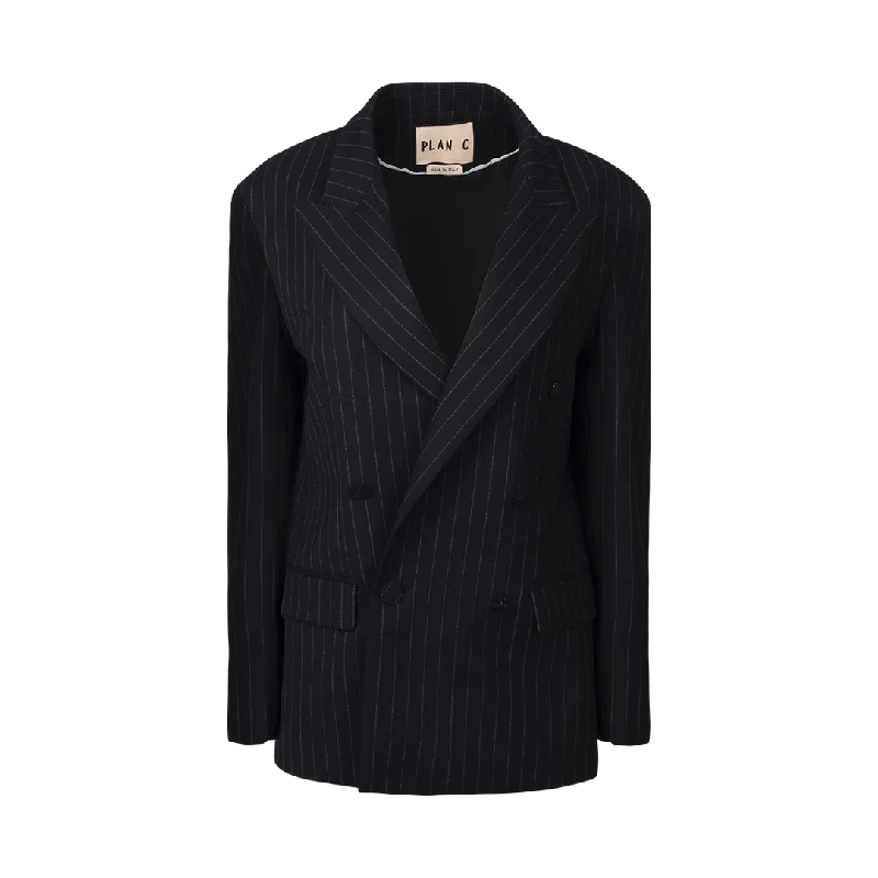 Pinstriped Blazer Women's Trendy Jacket