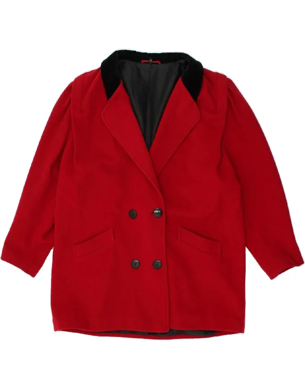 YESSICA Womens Loose Fit Double Breasted Coat EU 46 XL Red Quilted Jacket Anorak Windbreaker YESSICA Womens Loose Fit Double Breasted Coat EU 46 XL Red Quilted Jacket Anorak Windbreaker