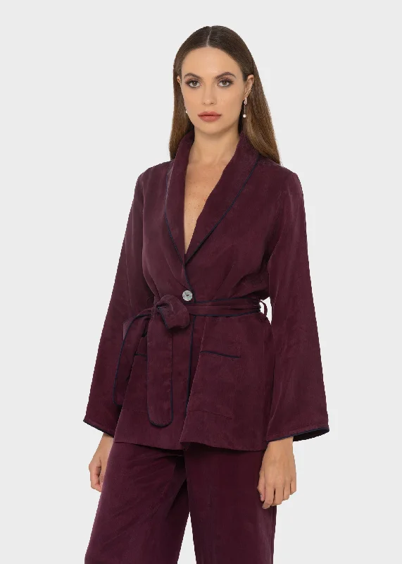 Merlot Grace Soft Blazer Women's Custom Jacket