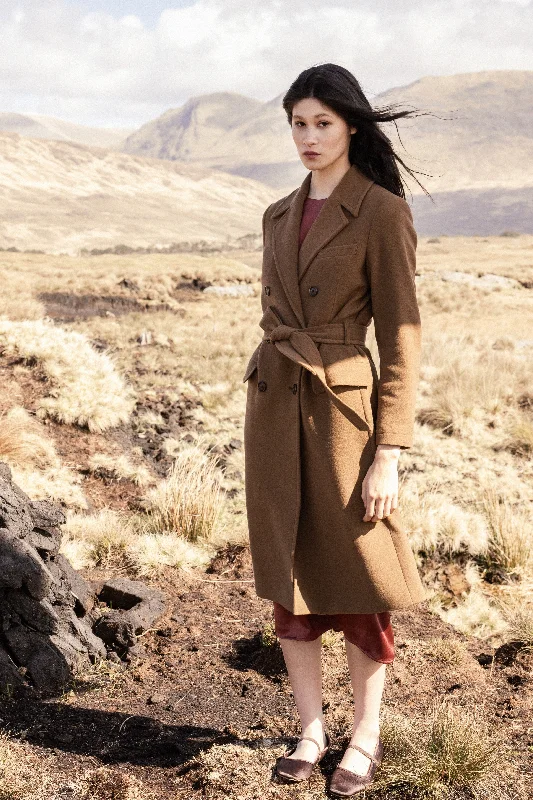 Clodagh Wool Coat - Camel Buttoned Toggled Snapped