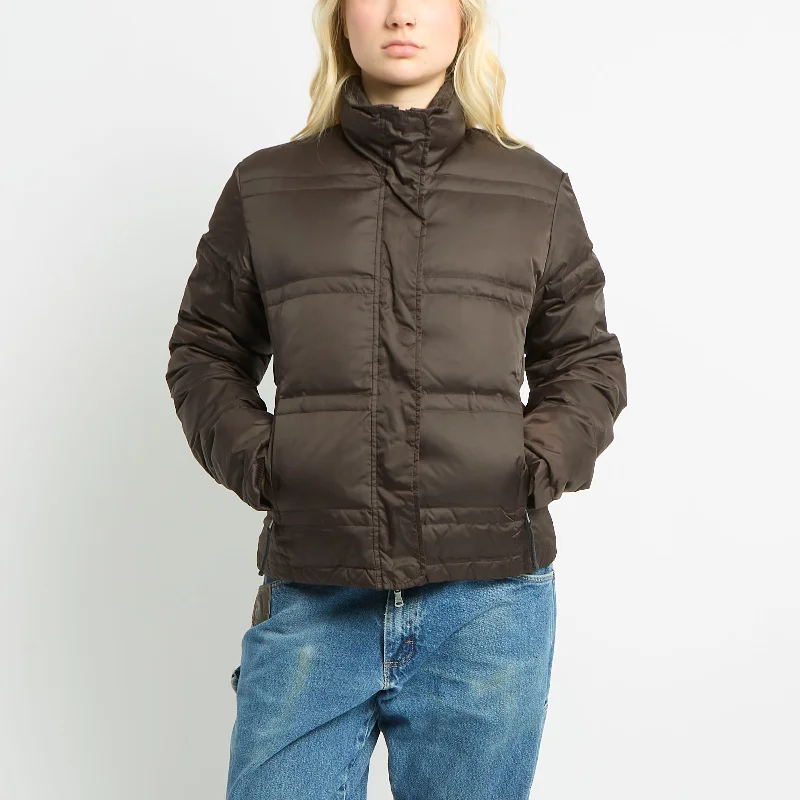 Calvin Klein Light Puffer Coat With Popper Closures - UK 12 Boat Neck Jacket Square Neck Jacket One-Shoulder Jacket Calvin Klein Light Puffer Coat With Popper Closures - UK 12 Boat Neck Jacket Square Neck Jacket One-Shoulder Jacket