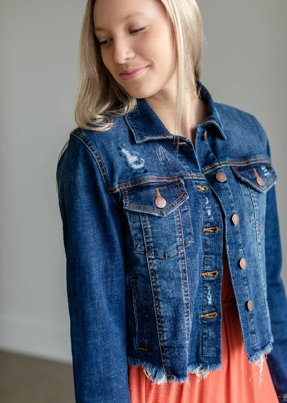 Dark Wash Distressed Denim Jacket - FINAL SALE Belted Jacket Elasticated Jacket Padded Jacket Belted Jacket Elasticated Jacket Padded Jacket Dark Wash Distressed Denim Jacket - FINAL SALE Belted Jacket Elasticated Jacket Padded Jacket Belted Jacket Elasticated Jacket Padded Jacket
